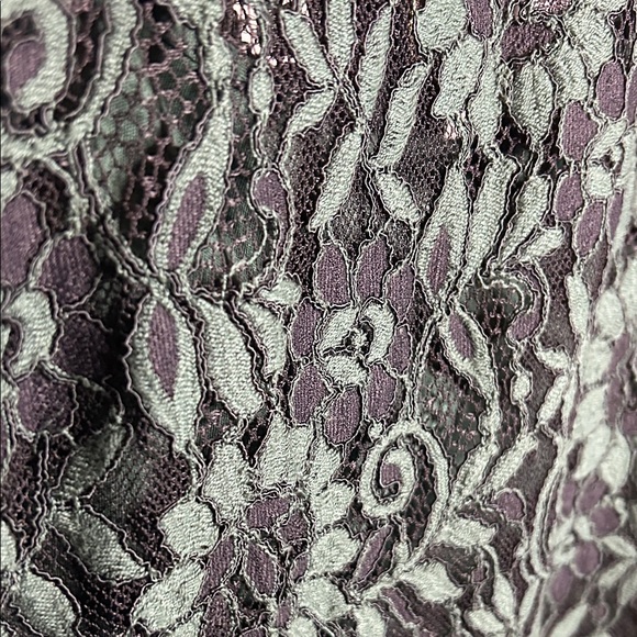 Calvin Klein Forest Green Lace Midi Dress with Slip - Picture 3 of 13